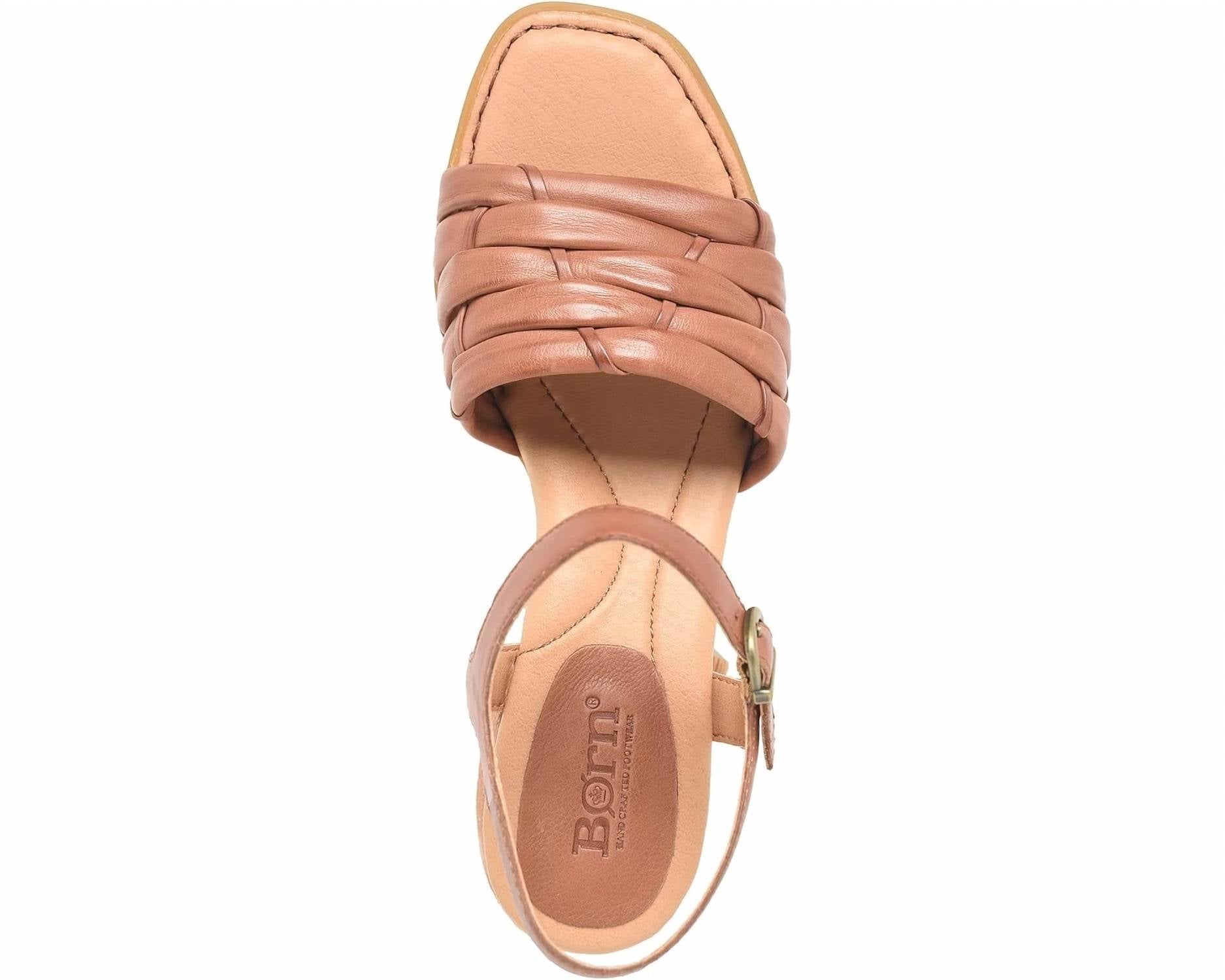 Born Women's Shonie Heeled Leather Sandals in brown - women's sandal - view 5