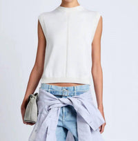Proenza Schouler Emily Sleeveless Sweater in off white - women's tank top