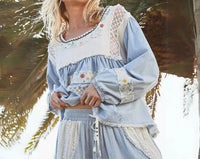 Pol - Boho Patchwork Blouse