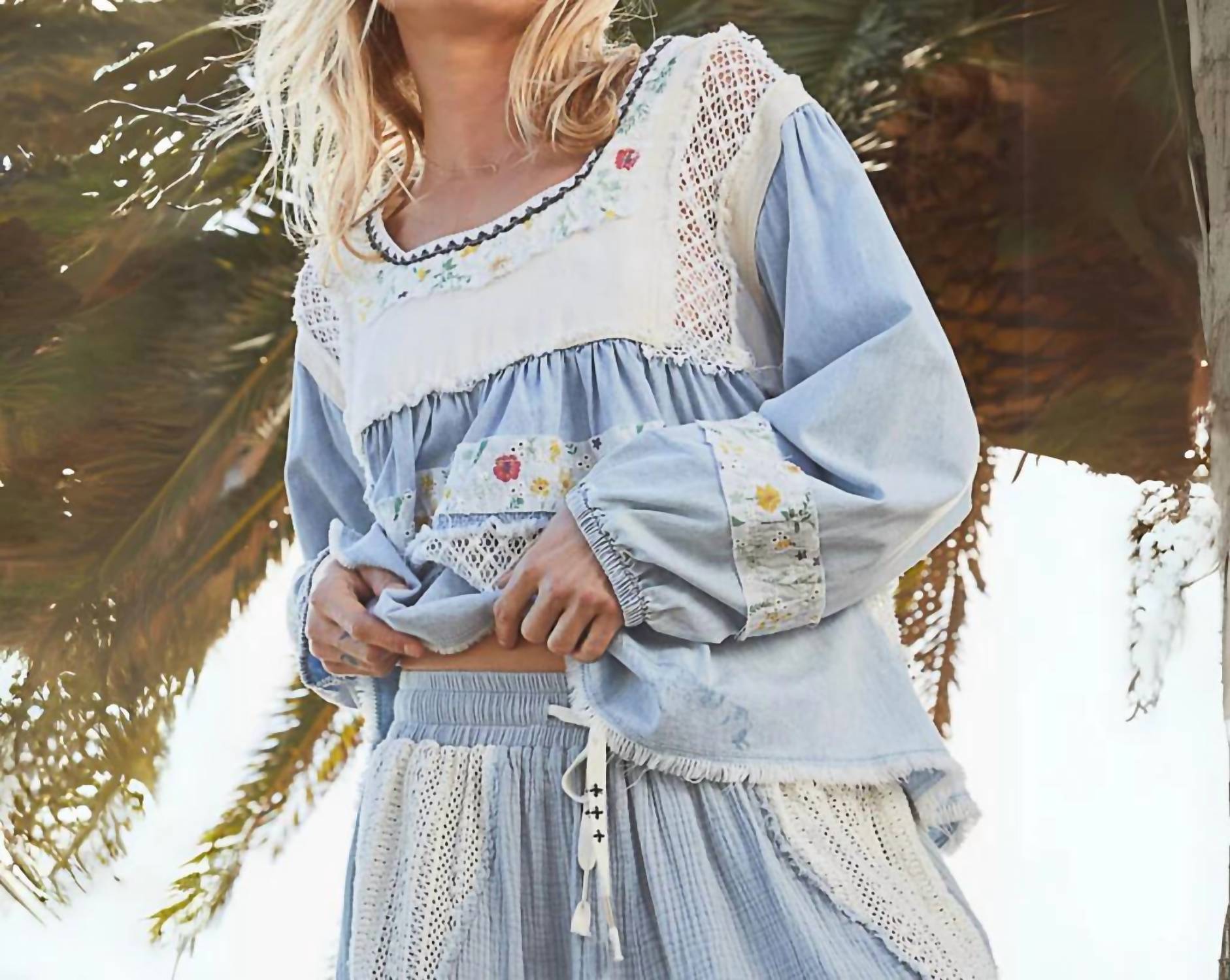 Pol - Boho Patchwork Blouse