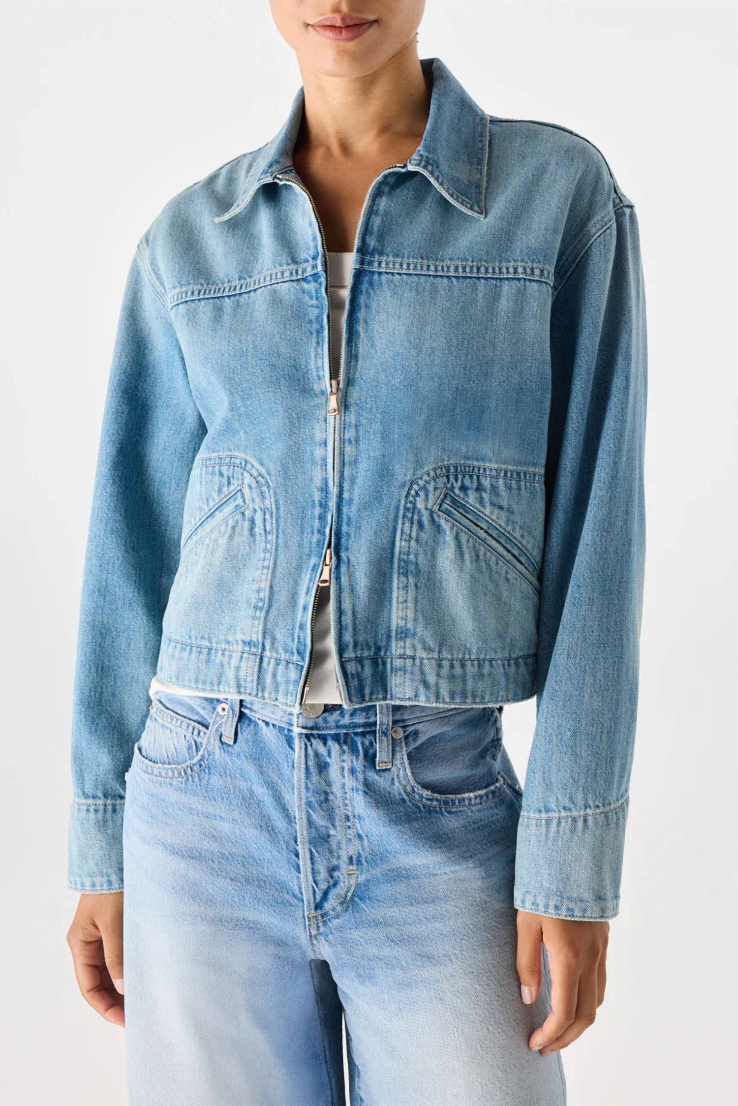 Amo - Mandy Slim-fit Denim Jacket
