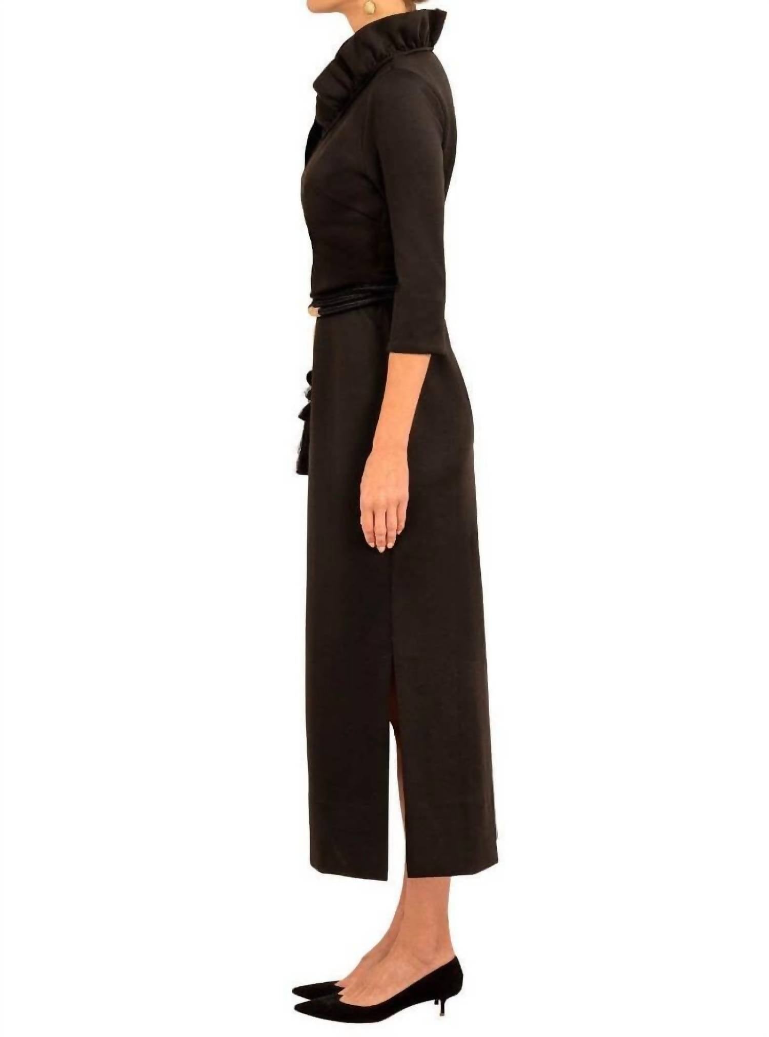 Gretchen Scott - Ruffneck Solid Dress