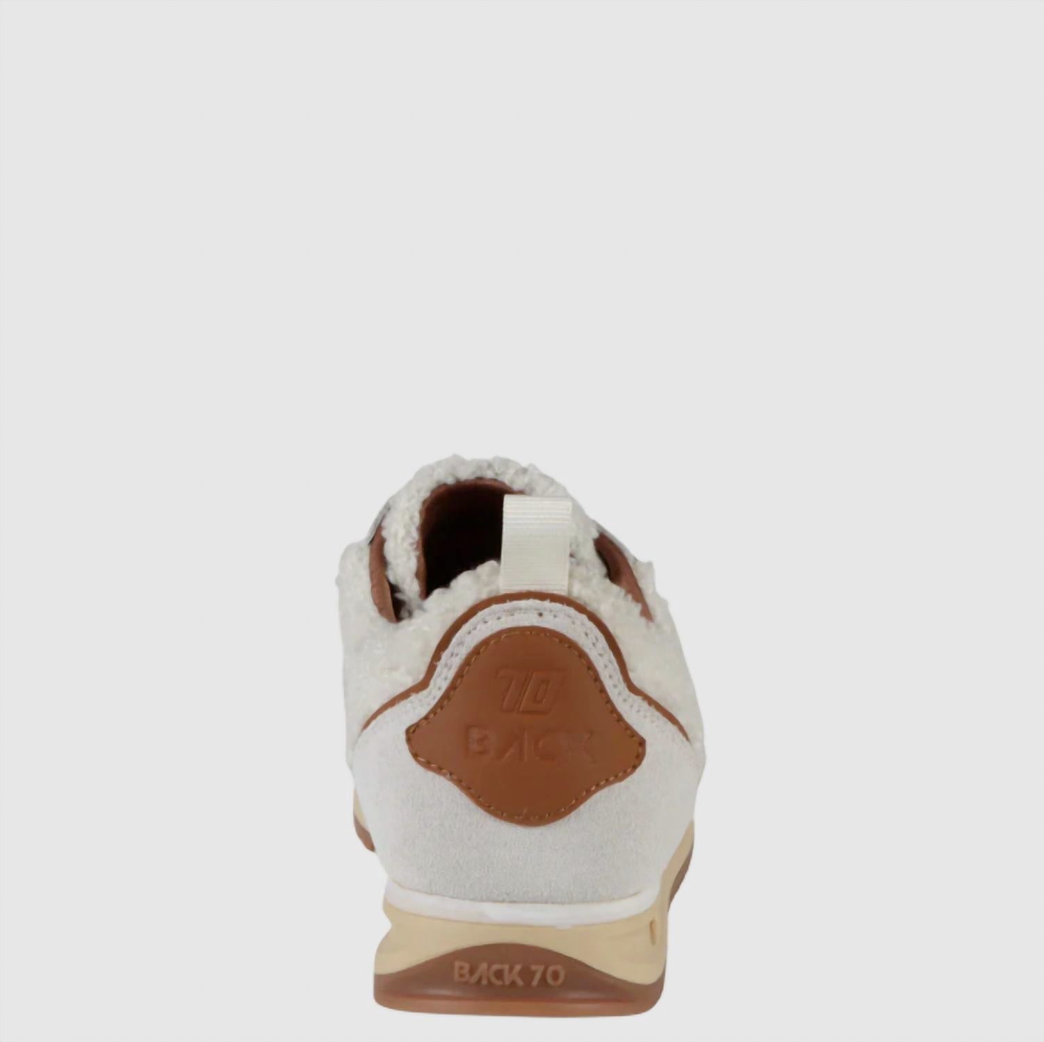 Back 70 Women's Jogger Ft Sneakers in milk ice cuoio 1 - women's sneaker - detail view