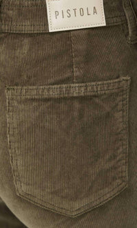PISTOLA Penny Crop Corduroy Pants in sequoia - women's pants - view 5