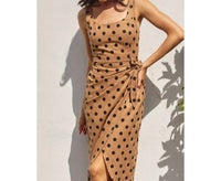 Dress Forum - Polka Dot Tulip Hem Midi Wrap Dress