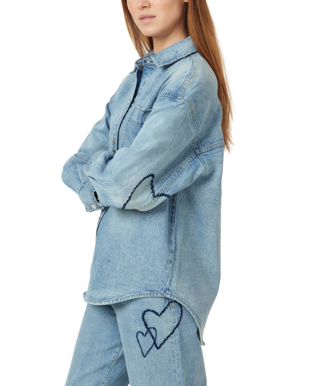 Habitual - Hearted Shirt Jacket