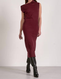 Elan - Off One Shoulder Midi Dress