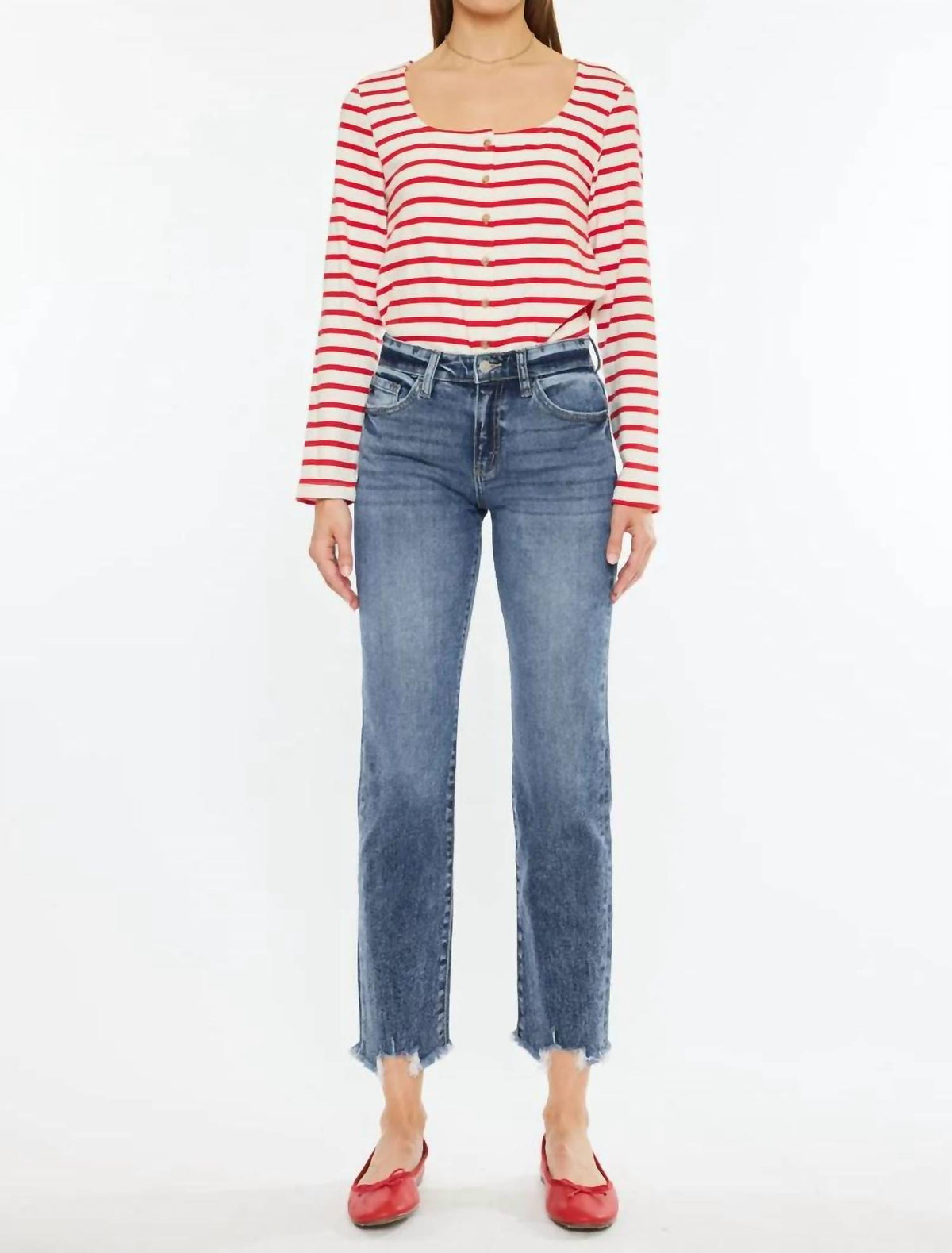 Kancan - Katherine High Rise Slim Straight Jeans