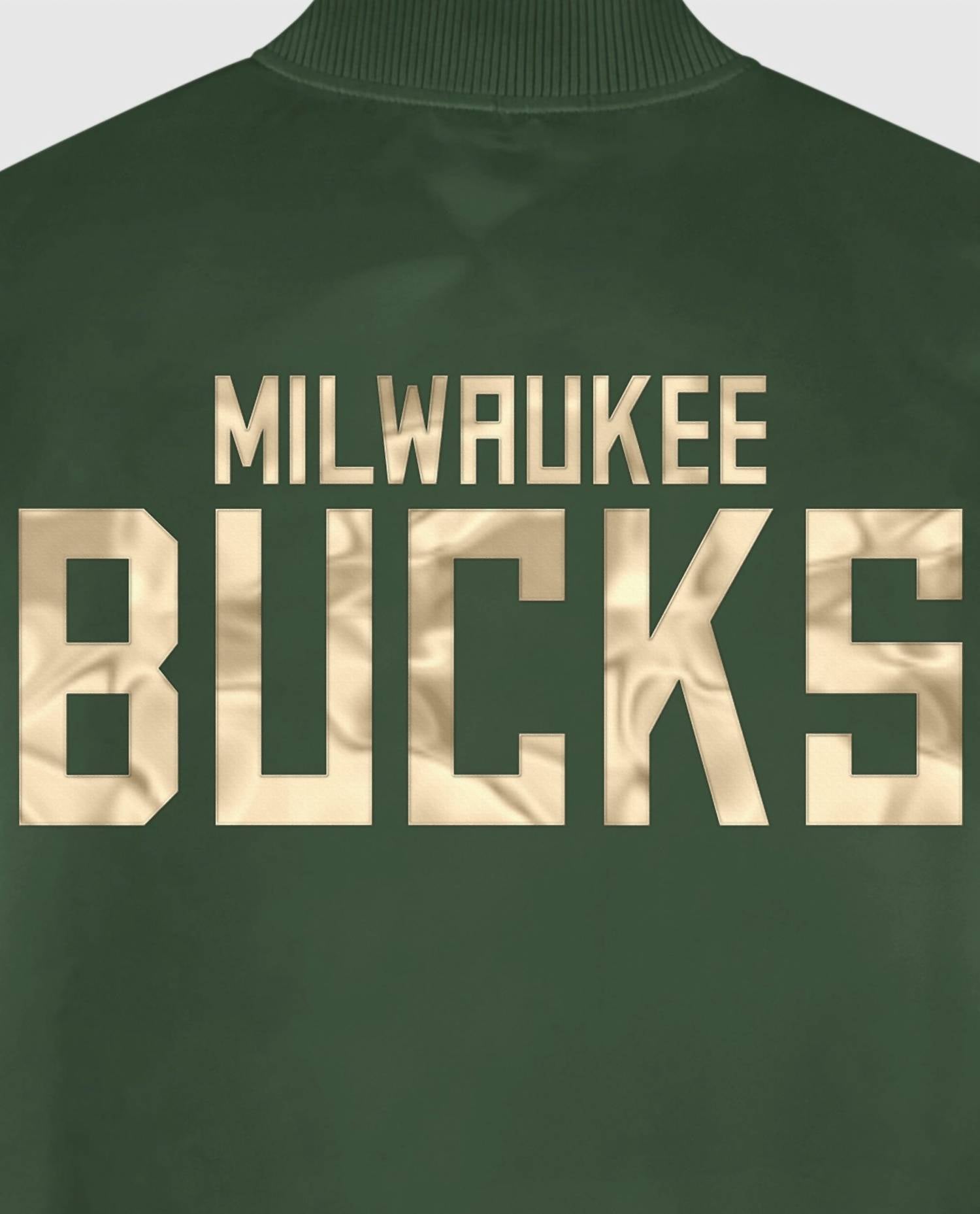 Starter - Men's Milwaukee Bucks Satin Full-snap Jacket