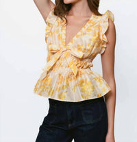 Hutch - Tazz Flutter Sleeves Top
