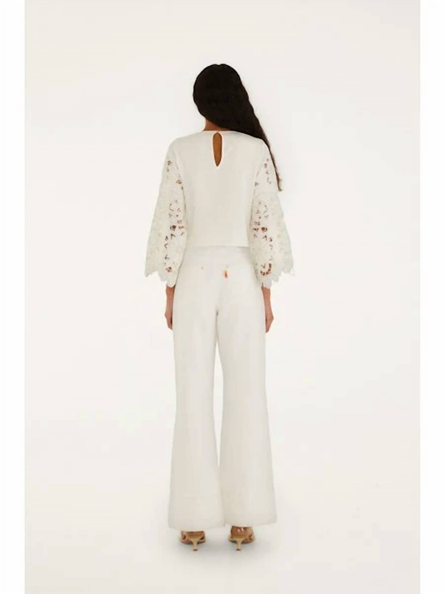 Farm Rio - Twill Pants With Fringe Pockets