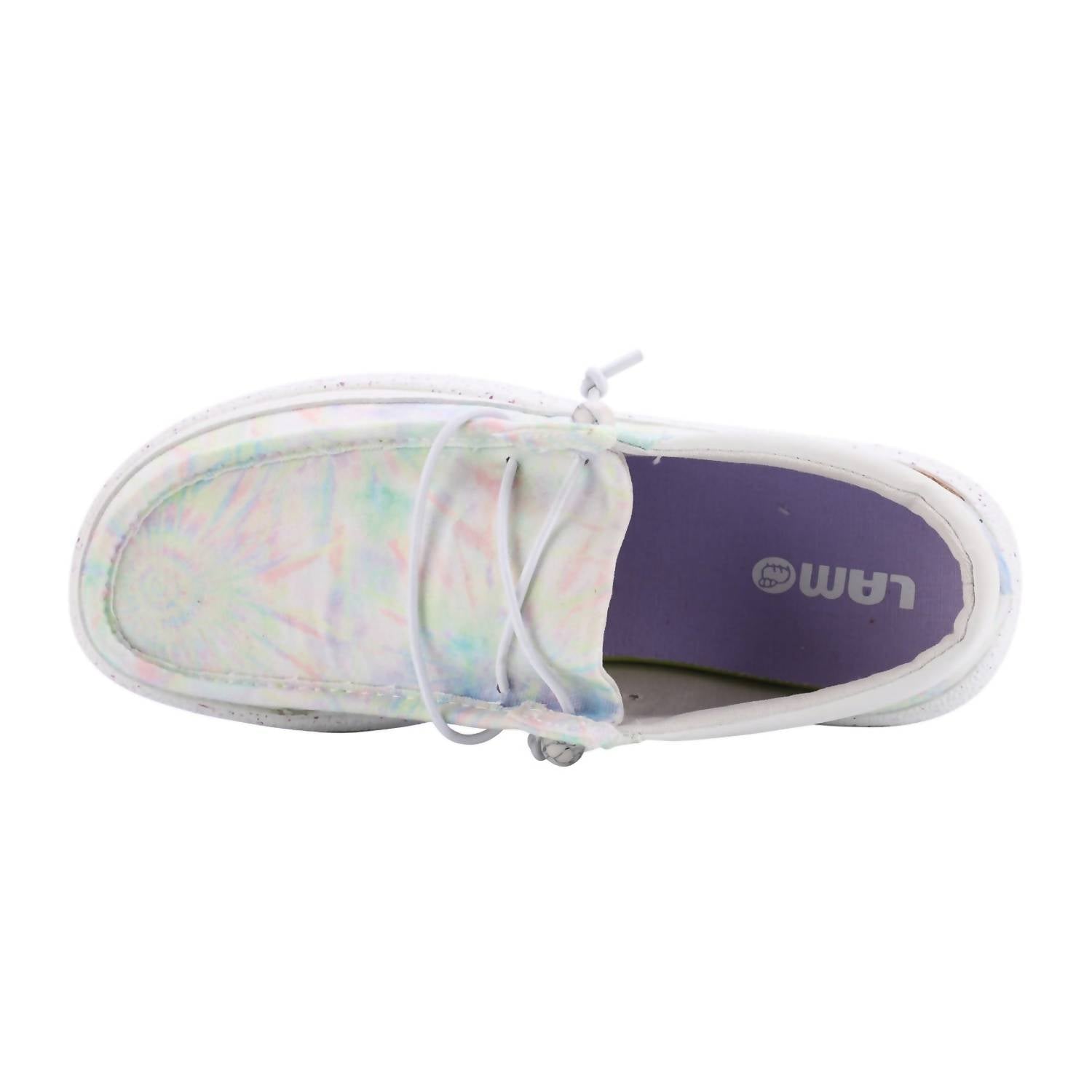 Lamo Women's Maia Canvas Deck Shoe in pastel tie dye - women's sneaker - view 4