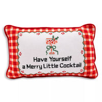 Furbish Studio - Merry Little Cocktail Needlepoint Pillow