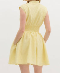 entro Cali Mini Dress in yellow - women's dress - alternate view