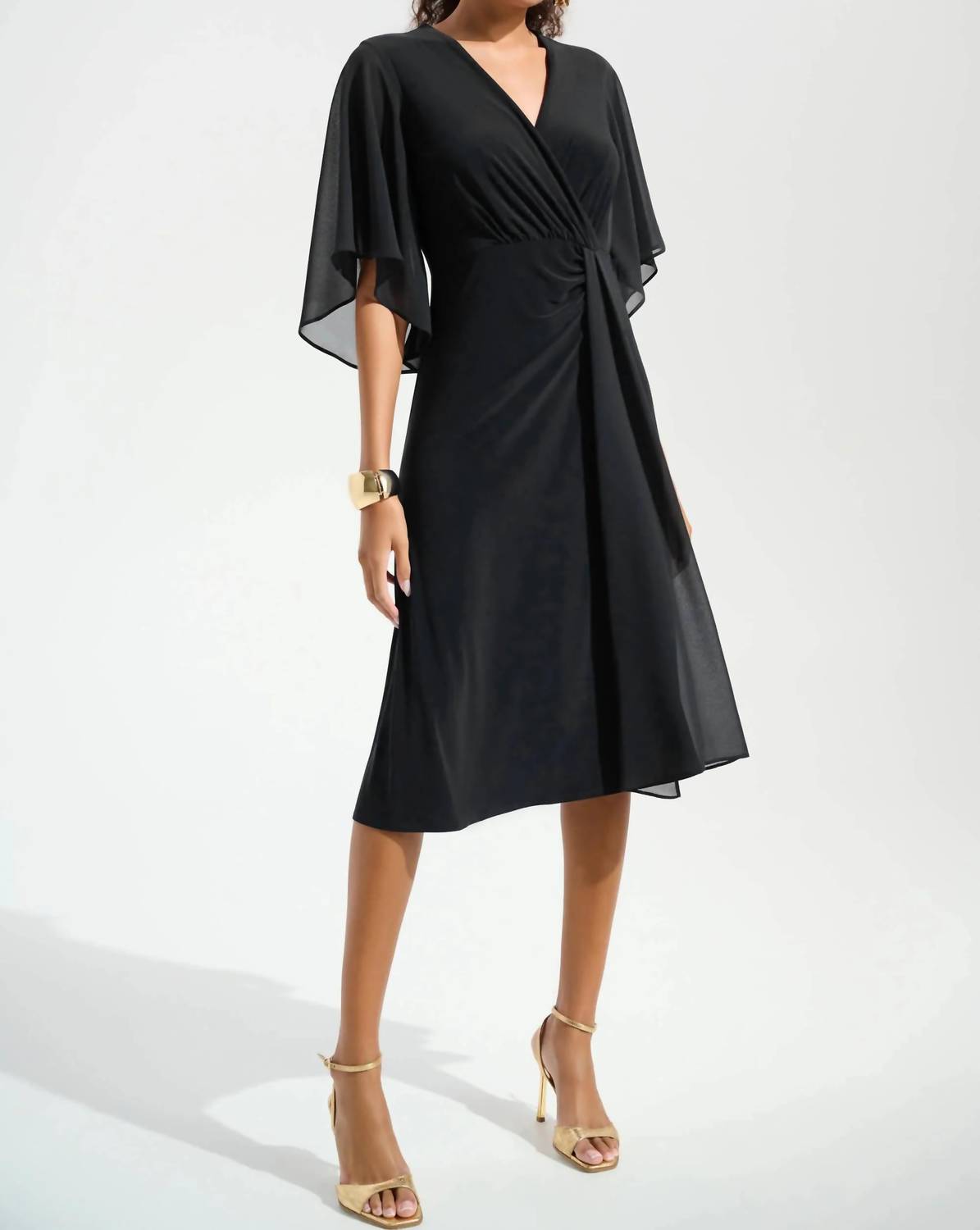 Joseph Ribkoff - Surplice Neck Fit And Flare Dress