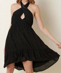 Mittoshop - Cross Front Halter Mini Dress