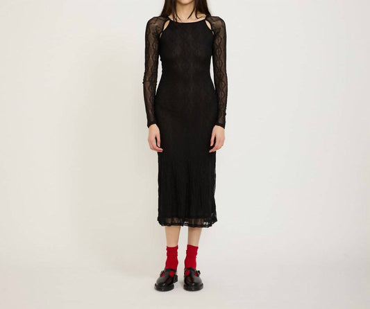 Find Me Now - Women's Mariposa Long Sleeve Keyhole Dress