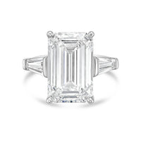 Diana M Jewels - Women's Emerald & Baguette Lab-Grown Diamond Fashion Ring (10.00 TCW) - Bold
