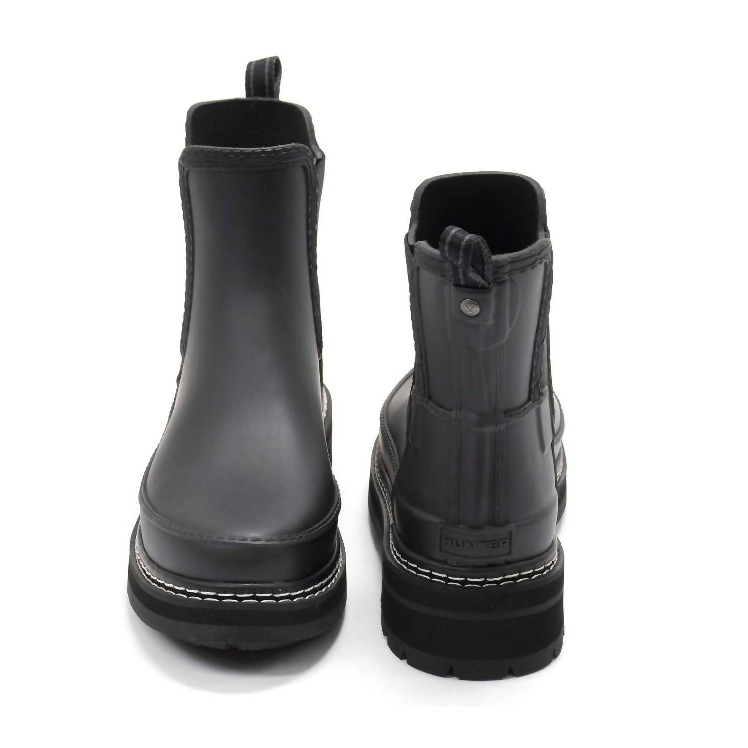 HUNTER Women's Refined Stitch Detail Slim Fit Chelsea Boots in black - women's shoe - view 4