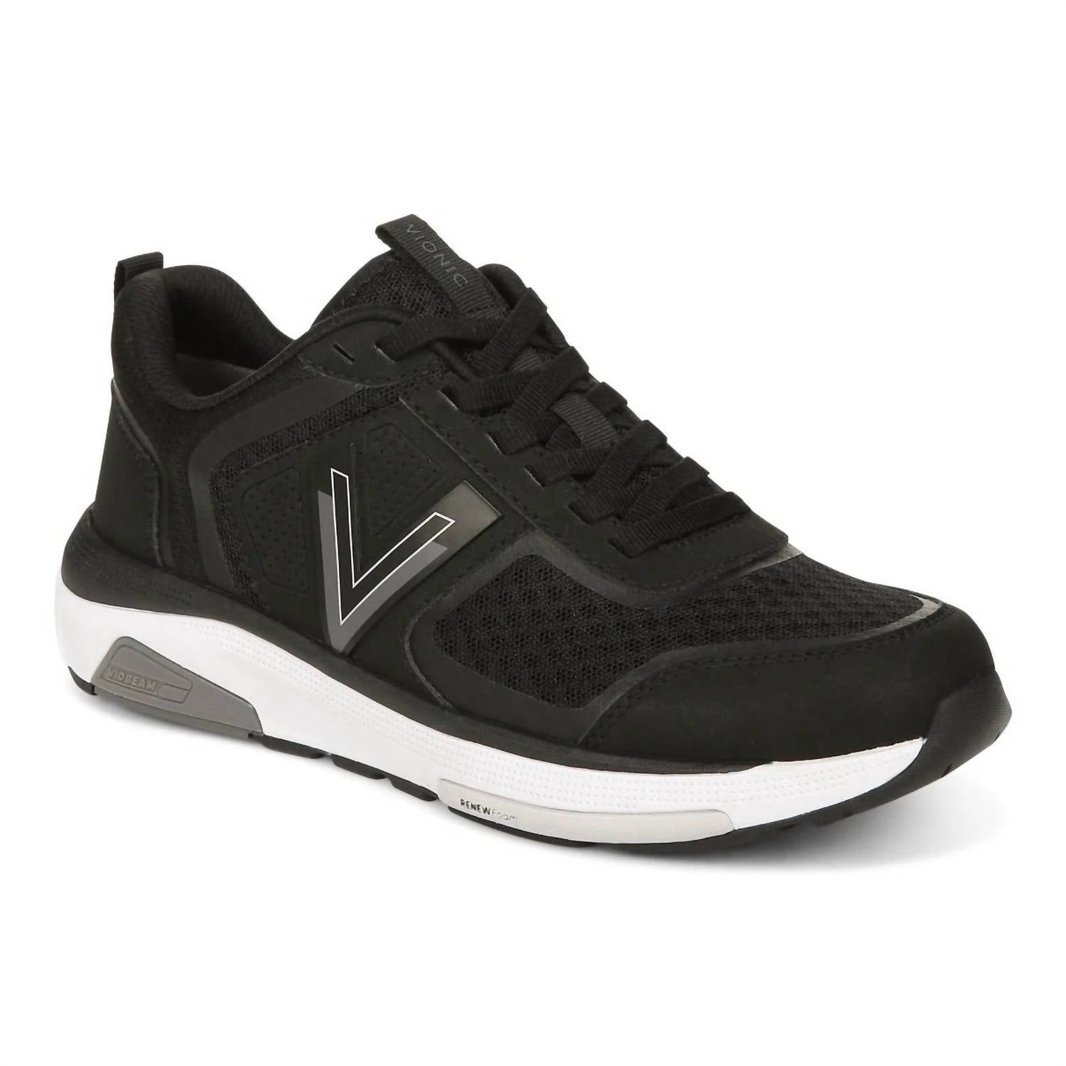 VIONIC Women's Walk Strider Sneaker in black charcoal - women's sneaker