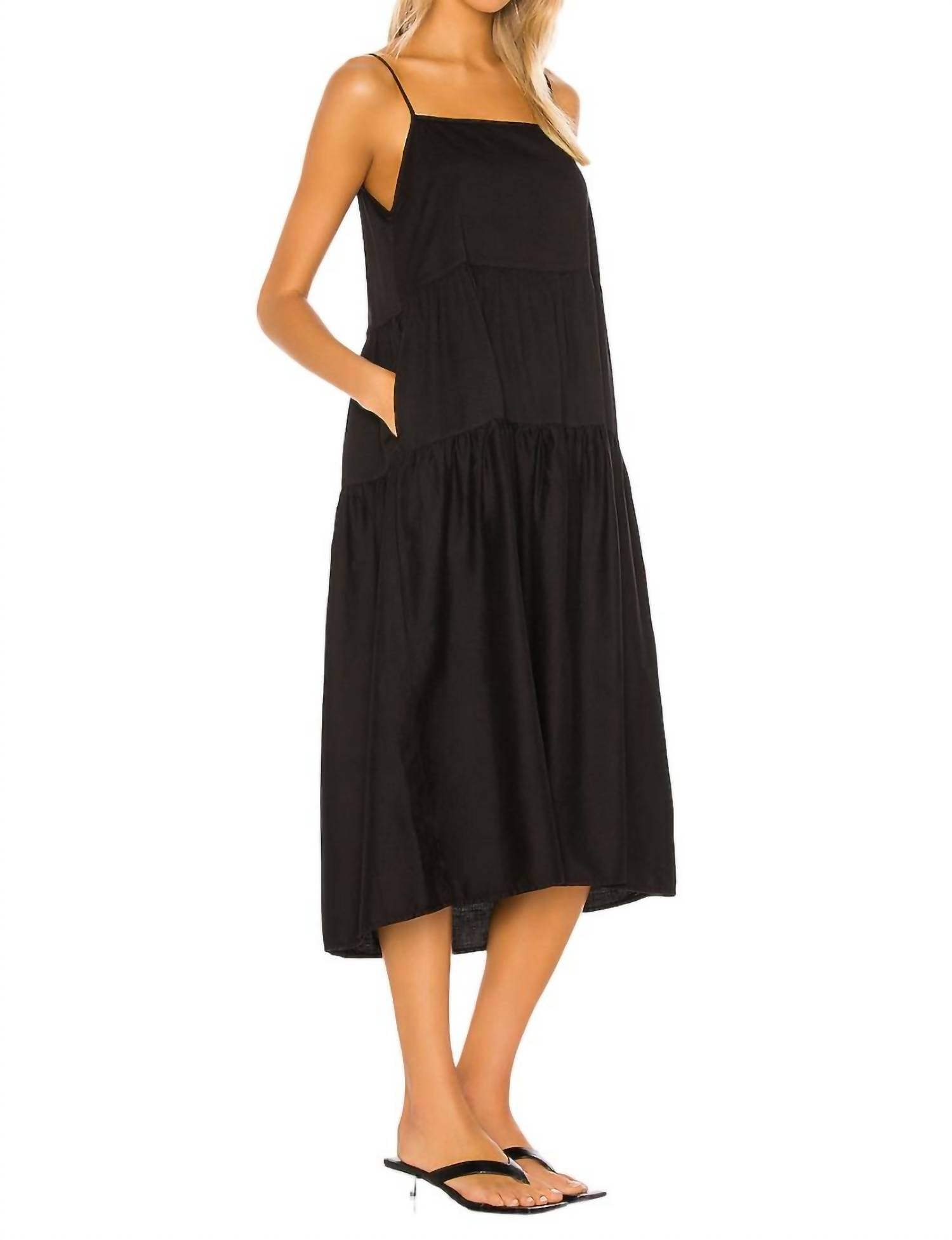 STRAPPY TIERED DRESS