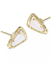 Kendra Scott Women's Cheer Stud Earrings in gold white mother of pearl - women's jewelry