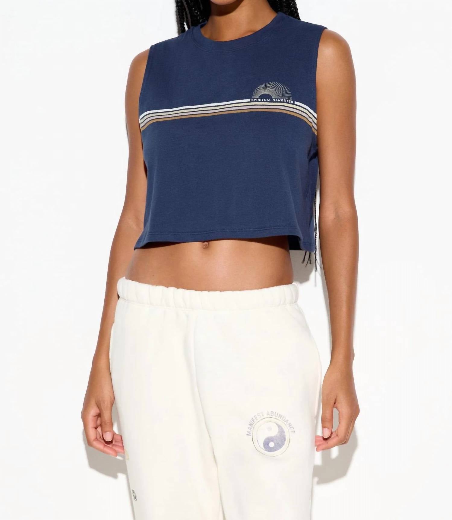 Spiritual Gangster - Women's Rays Spirit Crop Tank Top