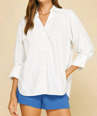 Pinch - V-neck Collar Wide Cuff Shirt