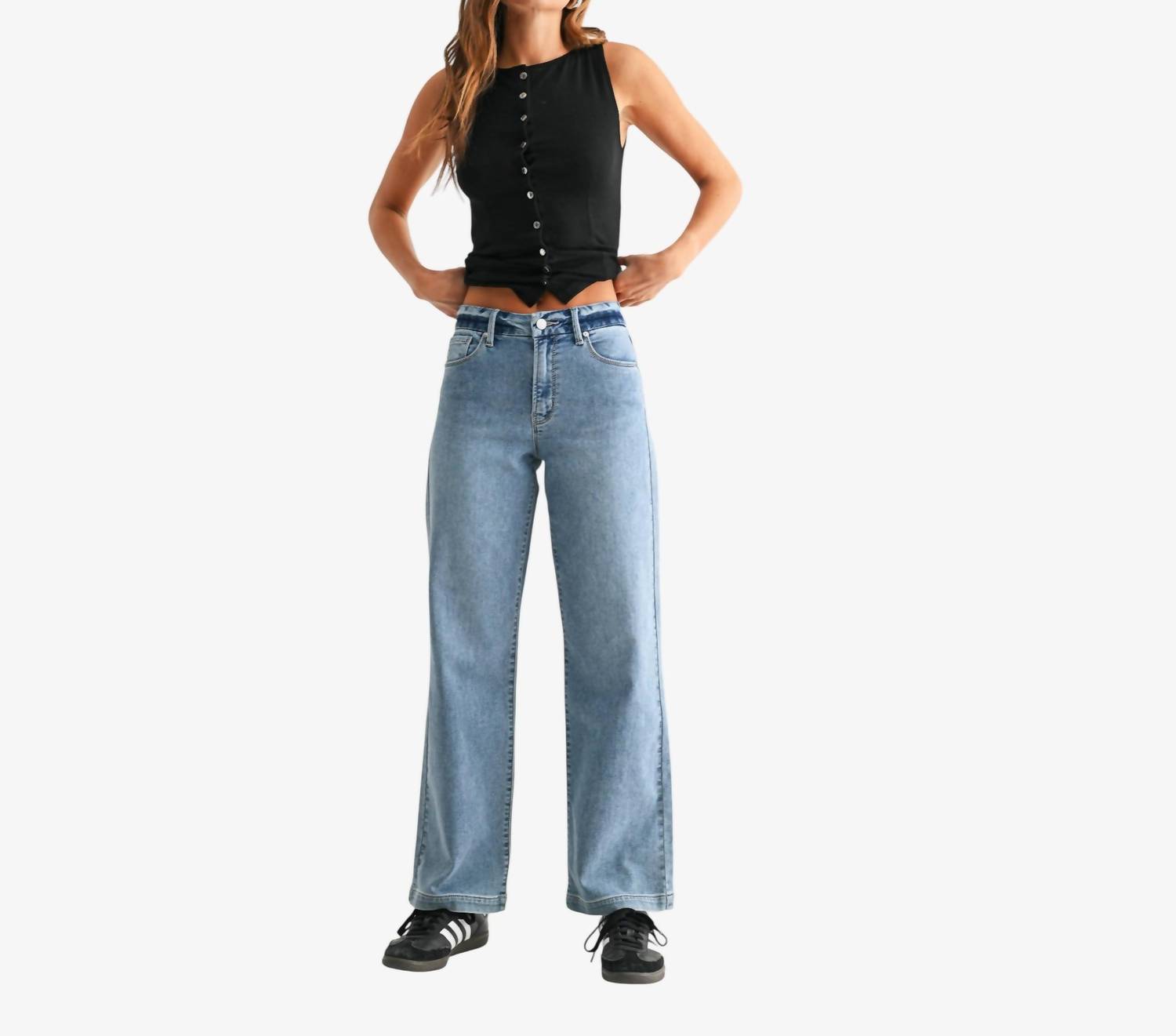 Jbd. - Slim Wide Leg Sweat-denim Jean