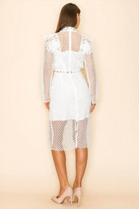 Ina Fashion - Long Sleeves Lace Dress