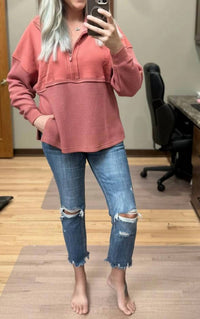 Jadelynn Brooke - Waffle Quarter-zip Pullover