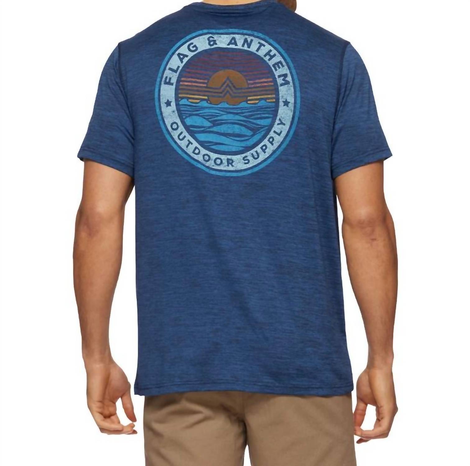 Flags & Anthem - Logo Heritage Sunset Upf Performance Graphic Tee