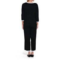Multiples - Pull On Elastic Waist Wide Leg Crop Pants