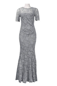 Decode 1.8 - Scalloped Sleeve Lace Overlay Mermaid Dress