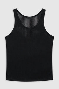 ANINE BING Eugene Tank in black - women's tank top - alternate view