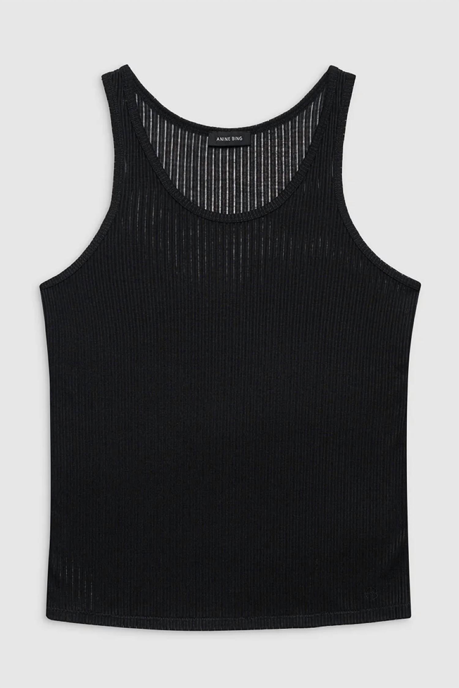 ANINE BING Eugene Tank in black - women's tank top - alternate view