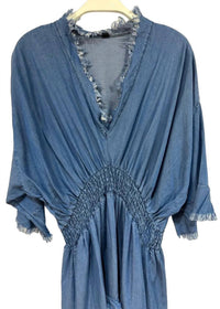 Venti6 - HI-LOW MAXI DRESS WITH RAW EDGES