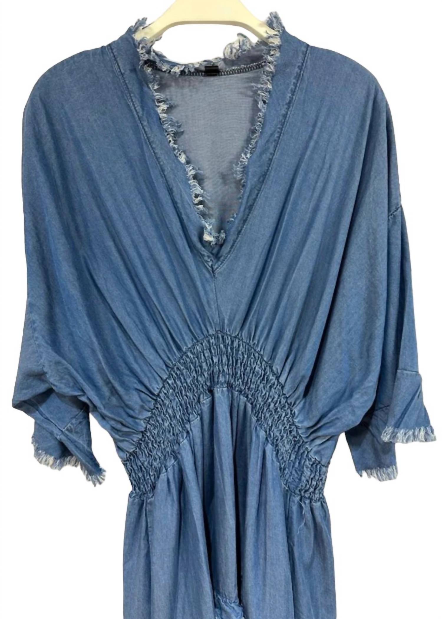 Venti6 - HI-LOW MAXI DRESS WITH RAW EDGES