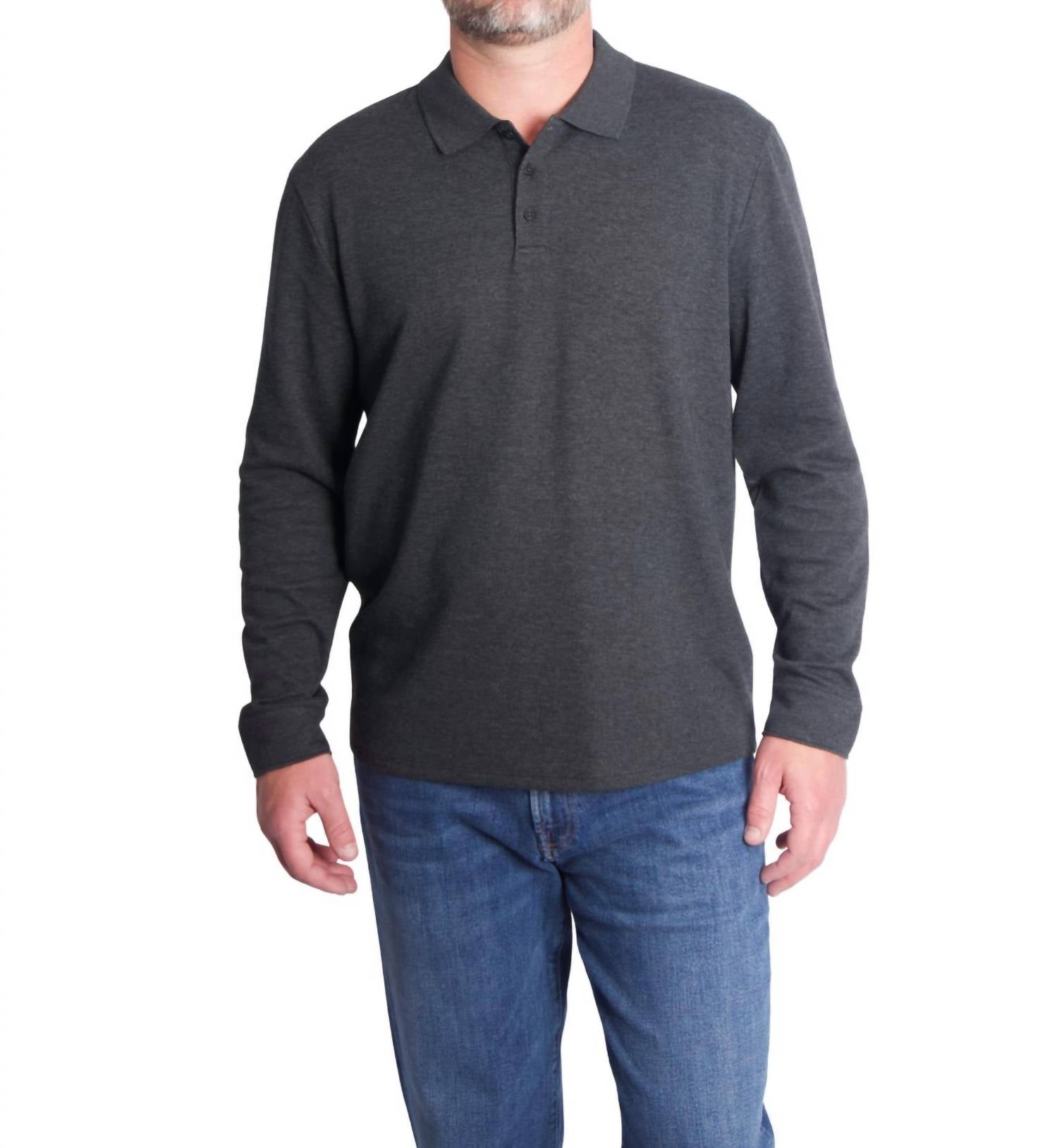 Vince - Double-faced Long Sleeve Polo Shirt