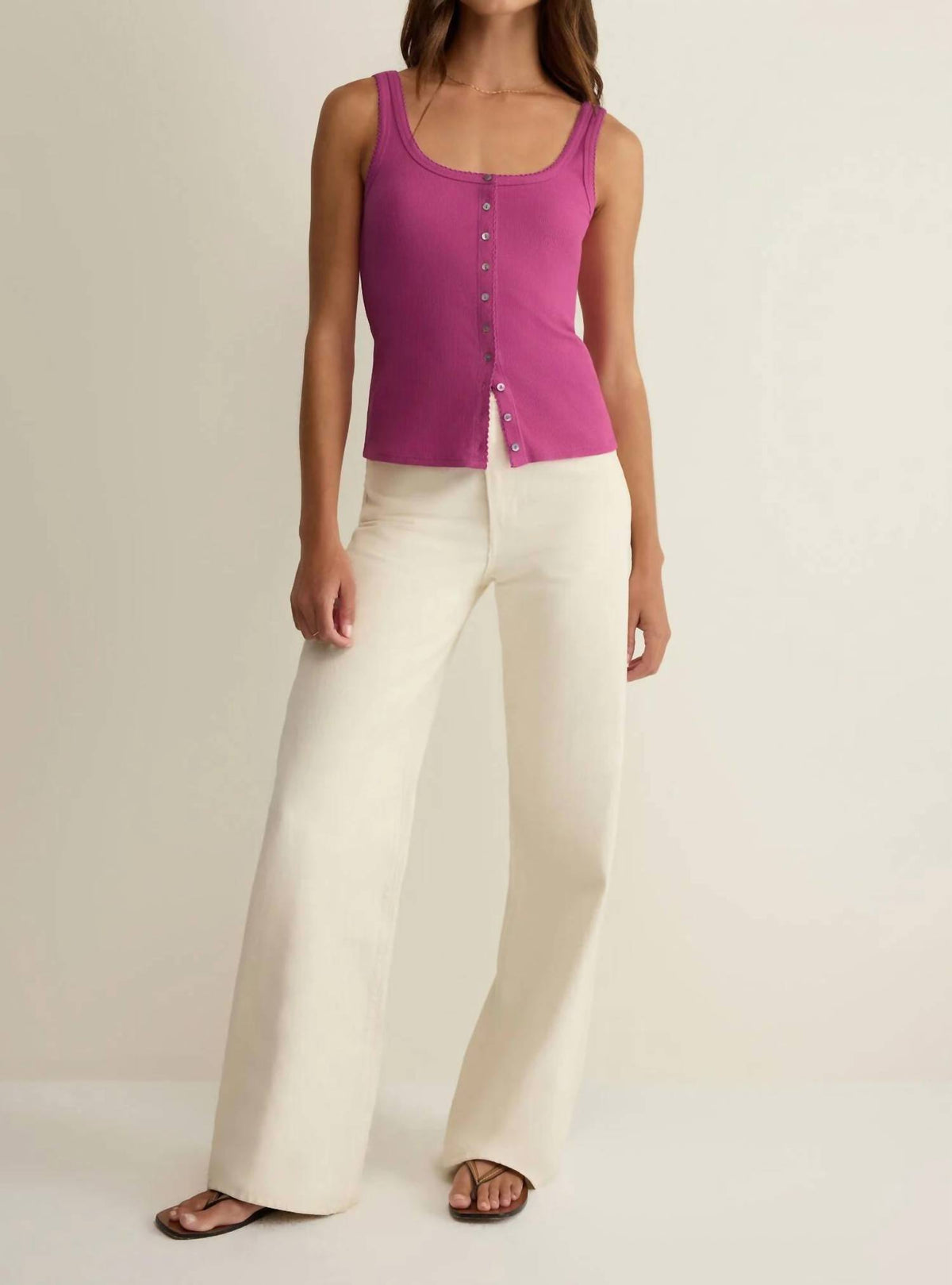 Z Supply - Niko Scallop Rib Tank Top