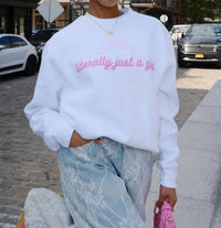 Mure + Grand - Literally Just A Girl Bow Sweatshirt