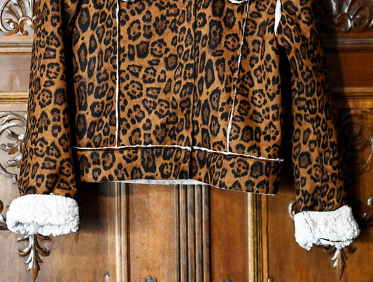 Alberto Makali - Animal Print Faux Shearling Jacket