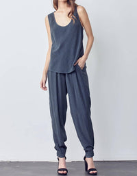 Maven West - Slate Scoop-Neck Tank Top