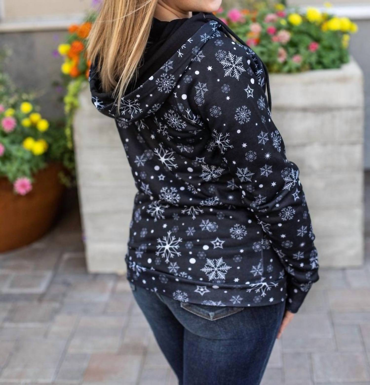 Michelle Mae - Midnight Snowflake Double Hoodie