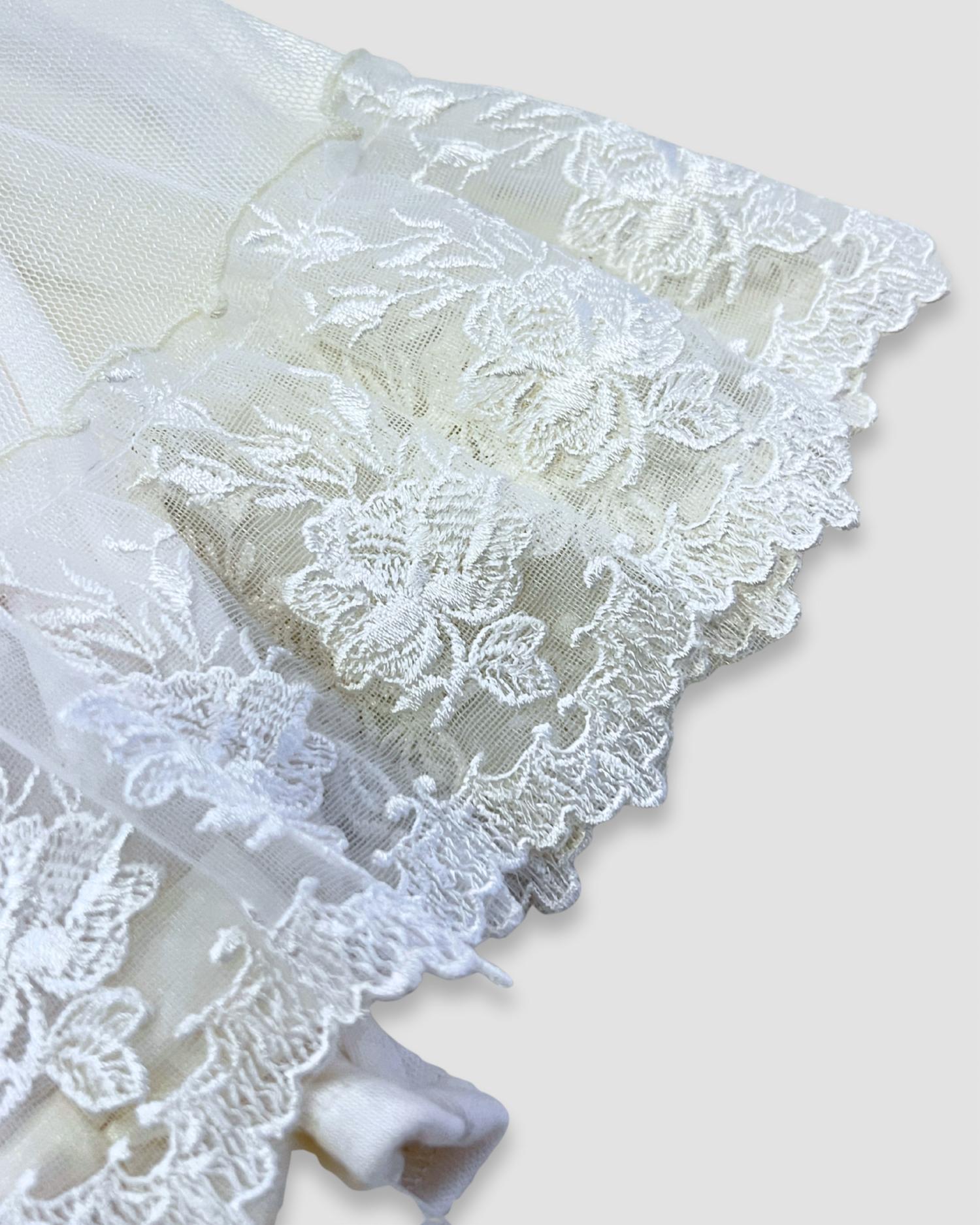 Katie Rose - Cotton Dress With Lace Overlay