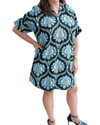 Isle - Print Ruffle V-Neck Dress