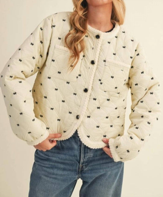 &Merci - Bow Quilted Puff Jacket