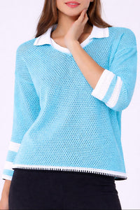 Angel Apparel - Crochet Long Sleeves Top
