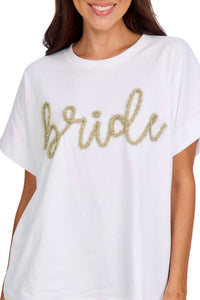mudpie Bride Sparkle Top in white - women's shirt - view 5