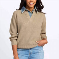Line And Dot - Teena Long Sleeve Textured Sweater